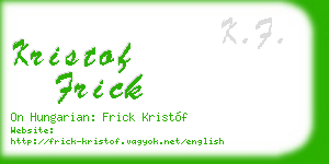 kristof frick business card